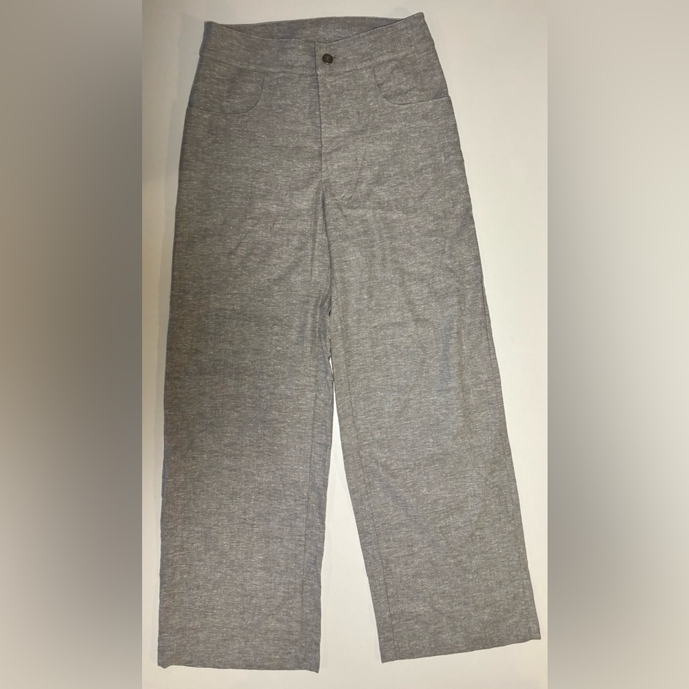 *Made in Canada* Gray High Waisted Flared-Leg Pants - Picture 2 of 8
